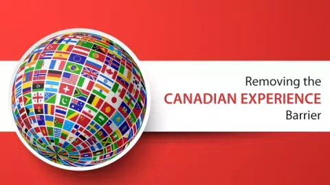 Cover photo. Links to Removing the "Canadian experience" barrier