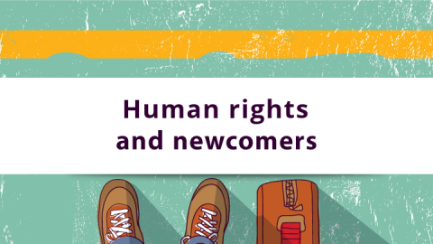 Cover photo. Links to eLearning on Human Rights and Newcomers
